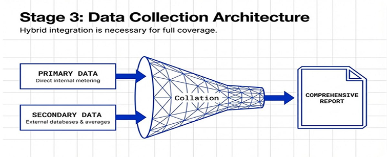 Stage 3 — primary and secondary data collation into an inventory dataset